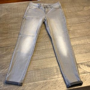 Gray Mid Rise Skinny Jeans